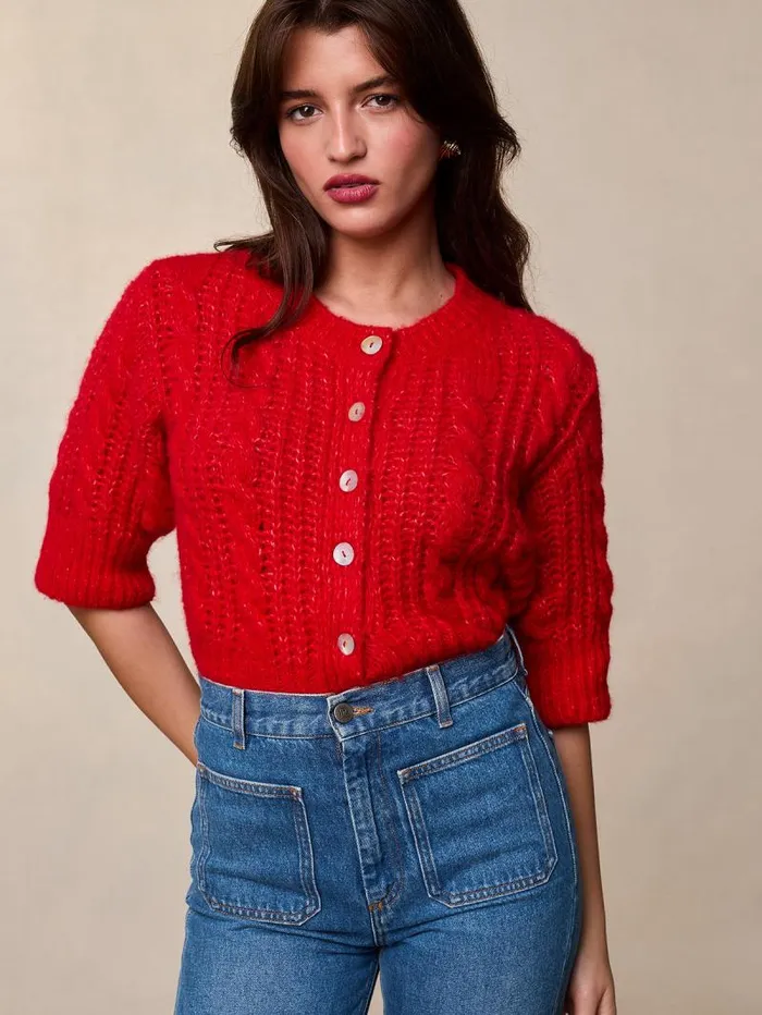 Rouje Knits Women Yvette Cardigan Uni Rouge