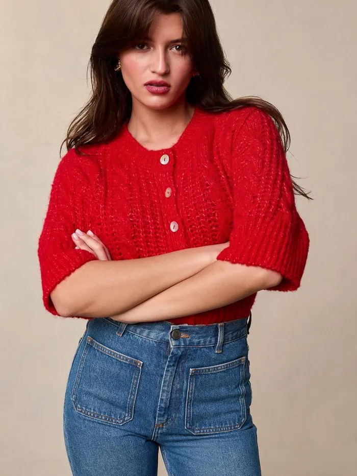 Rouje Knits Women Yvette Cardigan Uni Rouge