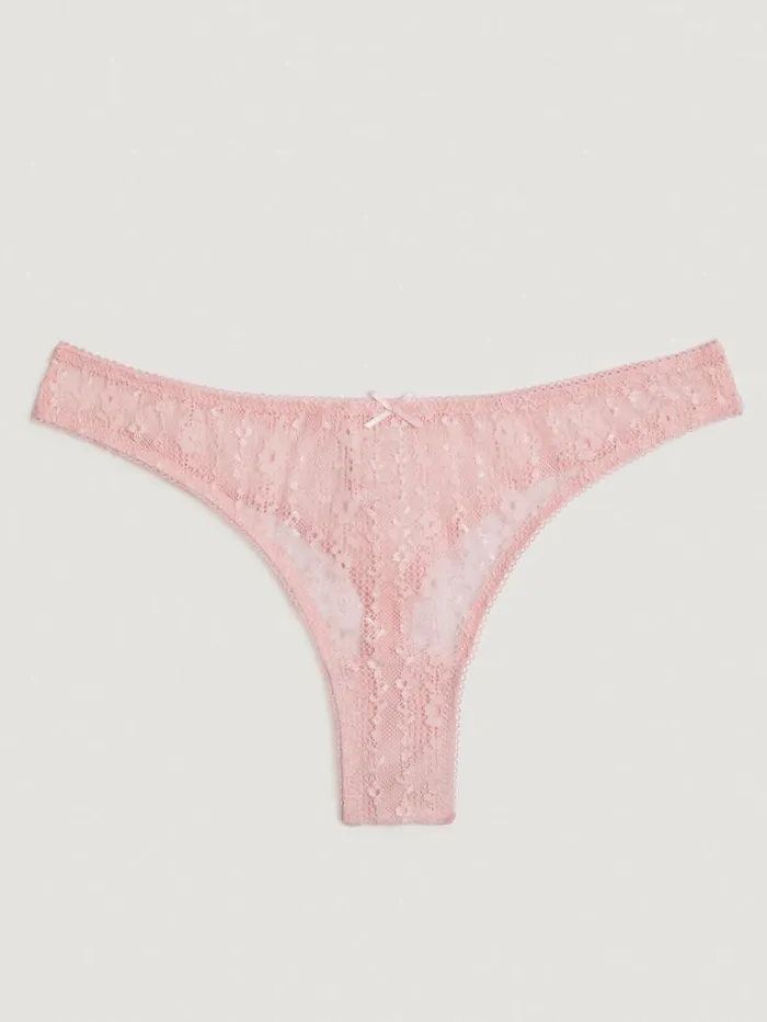 Rouje Lingerie Women Tully Panties Dentelle Rose