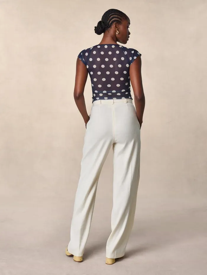 Rouje Pants Women Billie Pants Lin Stretch Ecru