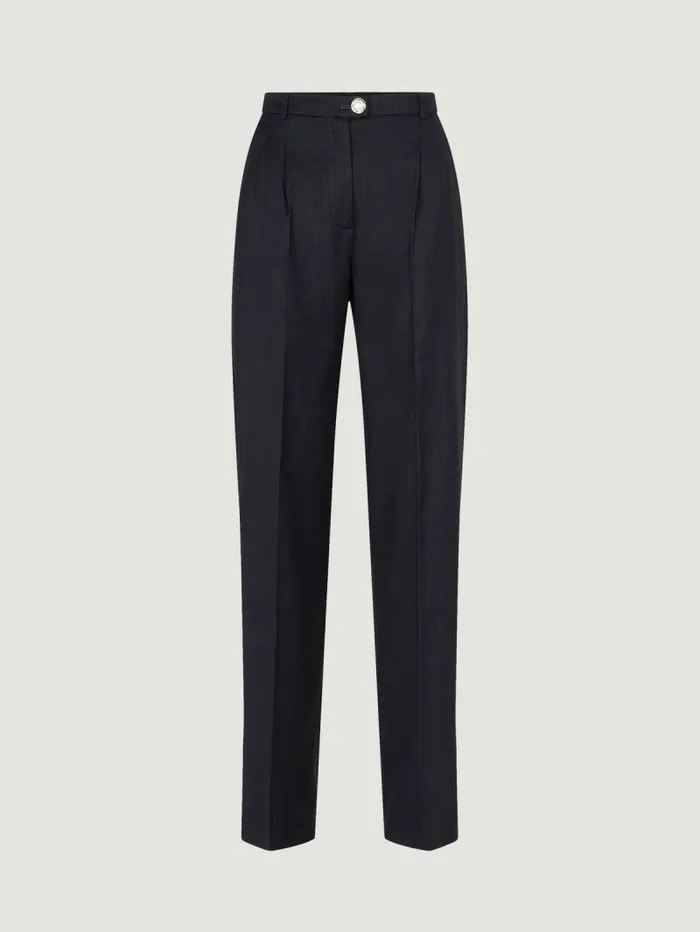 Rouje Pants Women Billie Trousers Lin Stretch Marine