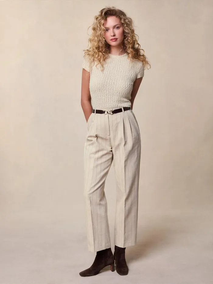 Rouje Pants Women Jeje Pants Rayure Tennis Beige