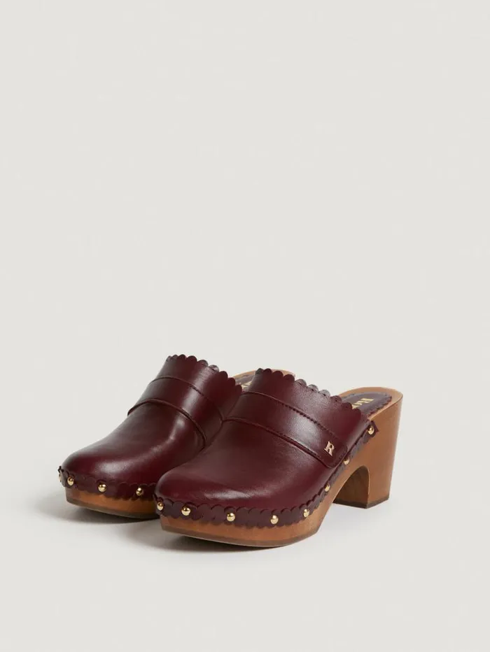 Rouje Shoes Women Auvergnate Clogs Cuir Pomerol