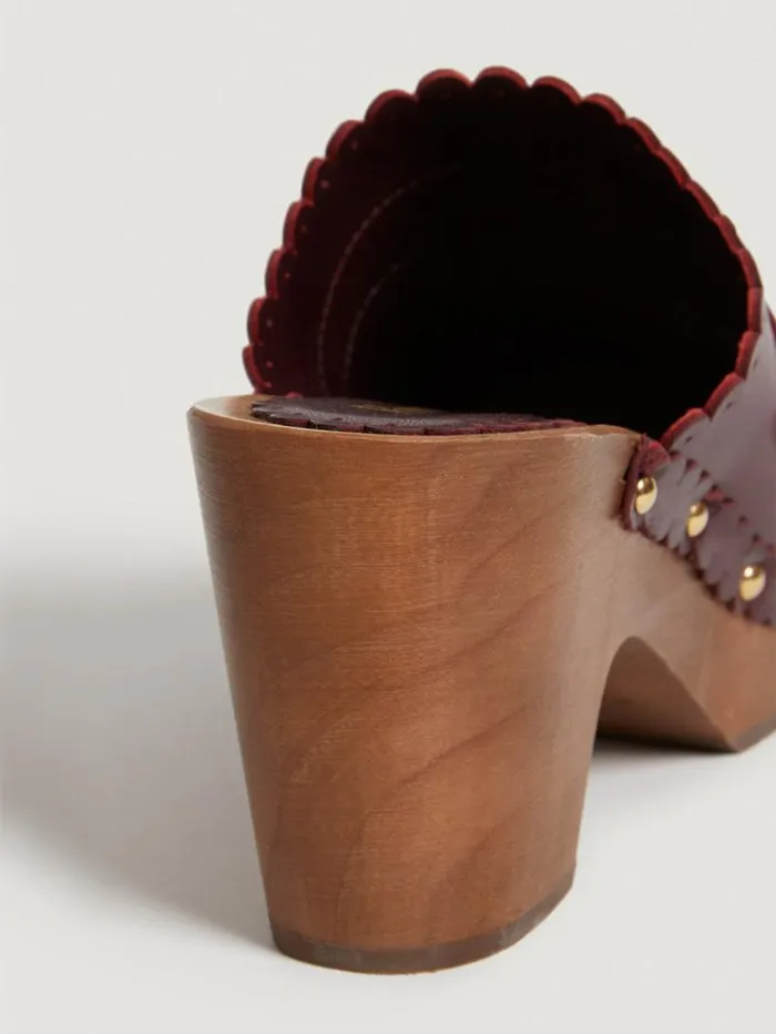 Rouje Shoes Women Auvergnate Clogs Cuir Pomerol