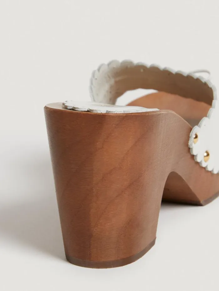 Rouje Shoes Women Bretonne Mules Cuir Blanc