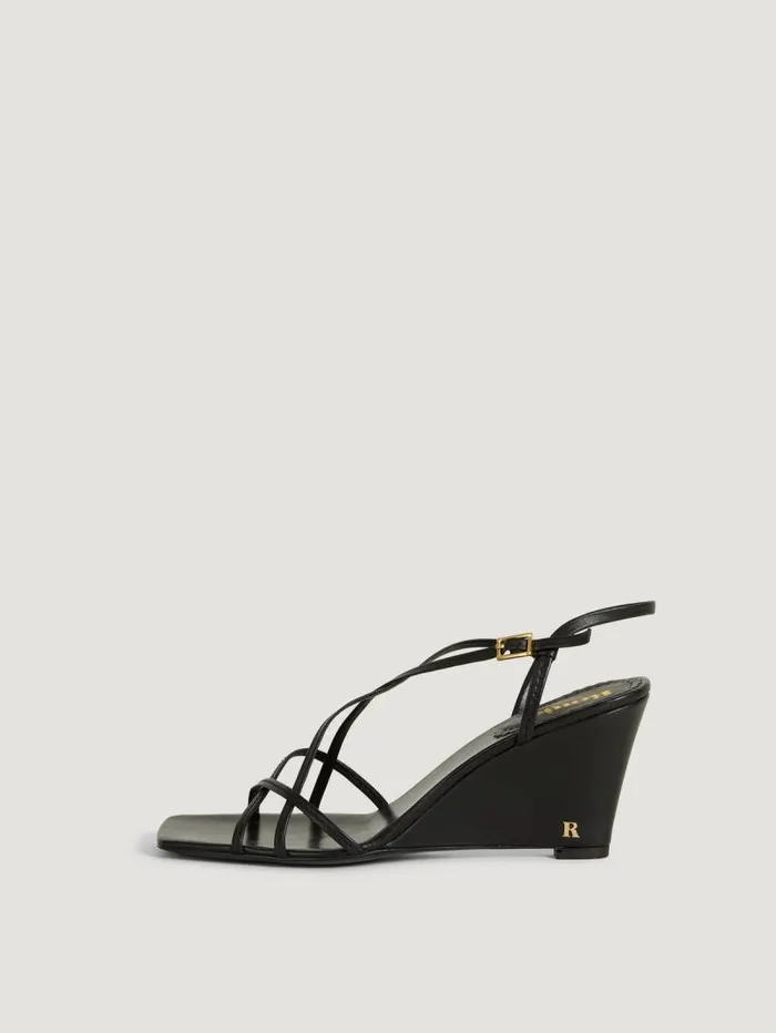 Rouje Shoes Women Naia Heels Cuir Lame Noir