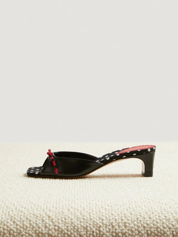 Rouje Shoes Women Philea Mules Pois Noir