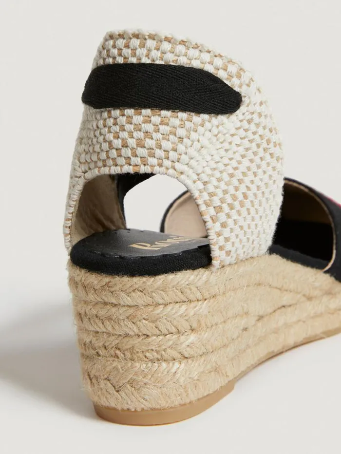 Rouje Shoes Women Provencale Espadrilles Canvas Noir