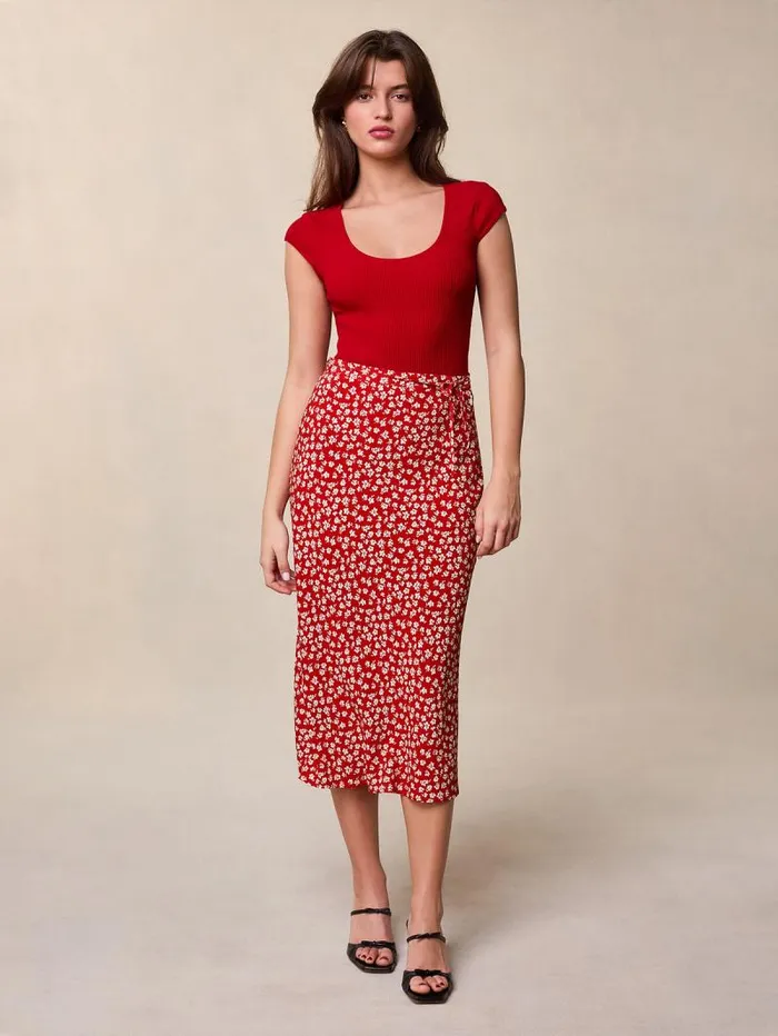 Rouje Skirts Women Carina Skirt Dimanche Bucolique Rouge