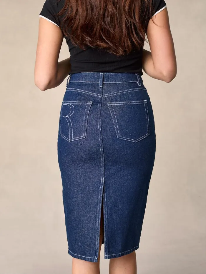 Rouje Skirts Women Denitsa Skirt Uni Indigo Rinse