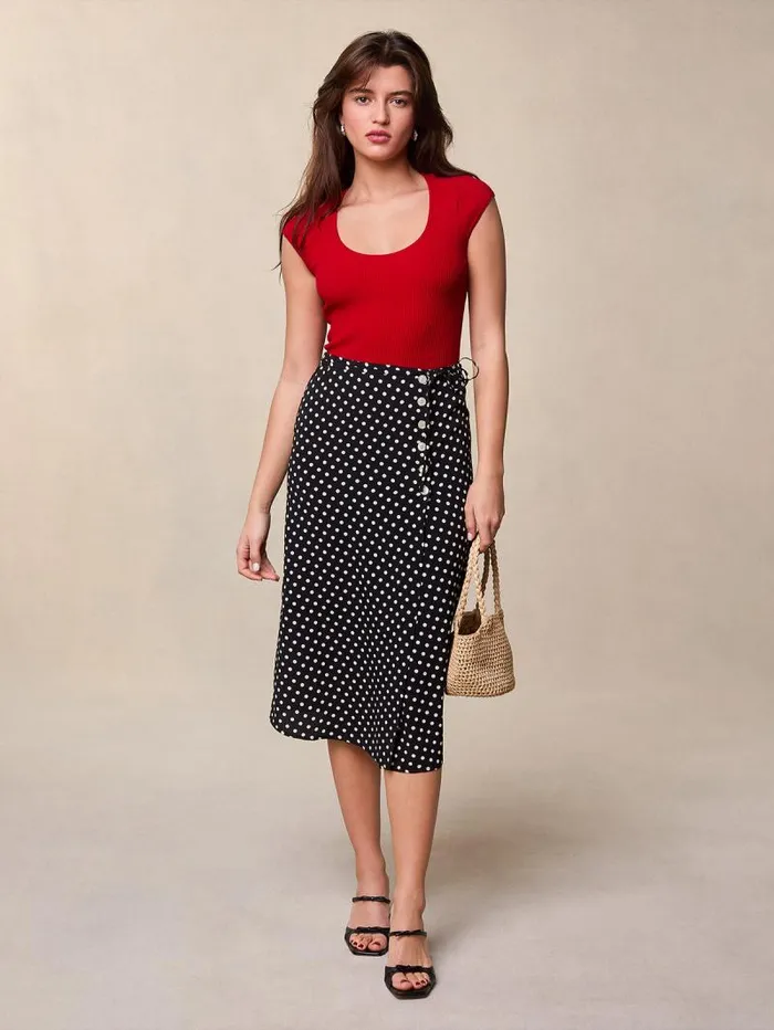 Rouje Skirts Women Gloria Skirt Pois Carmen Noir