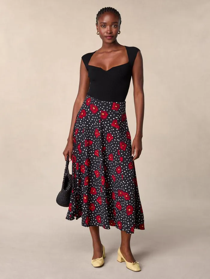 Rouje Skirts Women Ludivina Skirt Fleursdete Noir