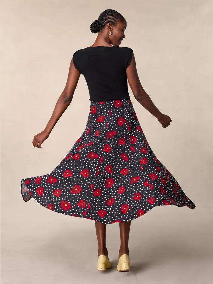 Rouje Skirts Women Ludivina Skirt Fleursdete Noir
