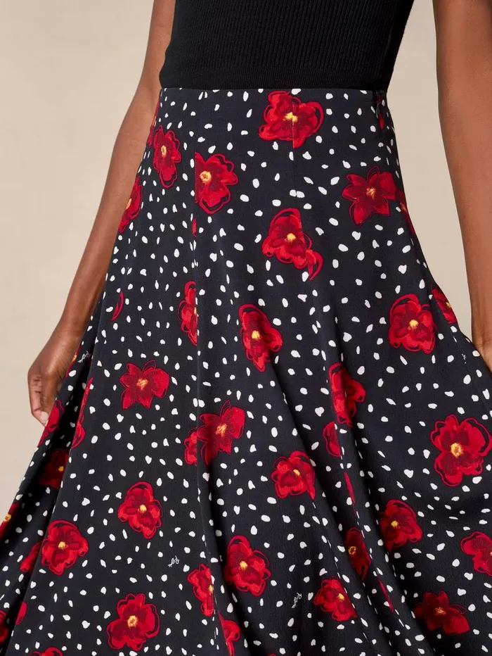 Rouje Skirts Women Ludivina Skirt Fleursdete Noir