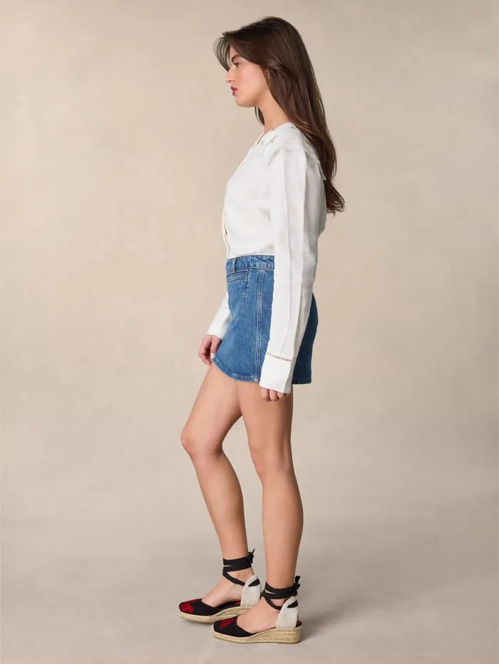 Rouje Skirts Women Polly Skirt Indigo Double Stone