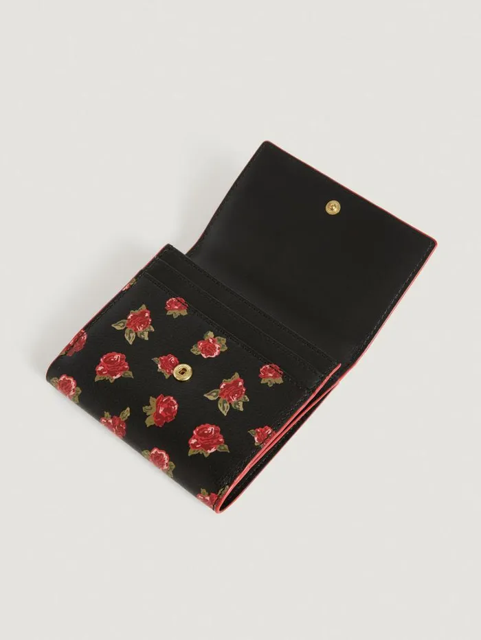 Rouje Small Leather Goods Women Jeannot Wallet Fleurs Noir