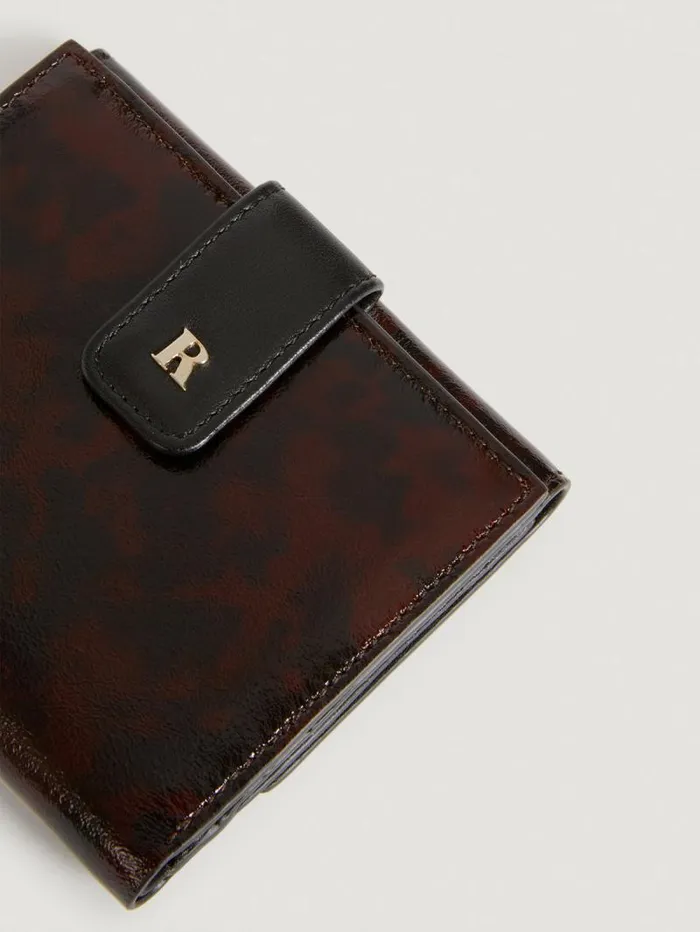 Rouje Small Leather Goods Women Jeannot Wallet Vernis Tortue