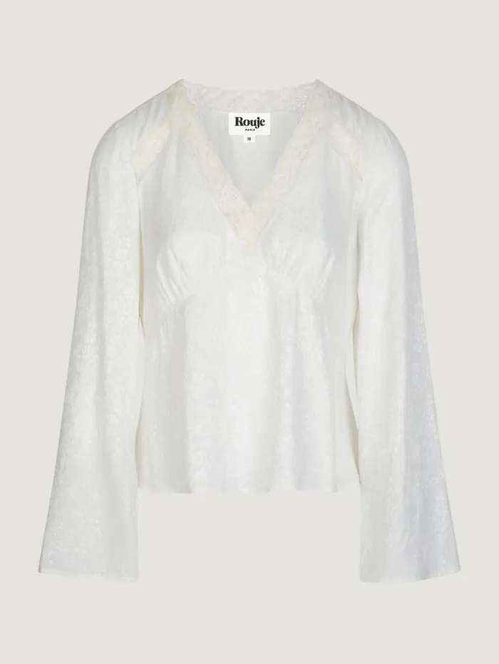 Rouje Tops Women Babette Top Jaquardfleurs Ecru
