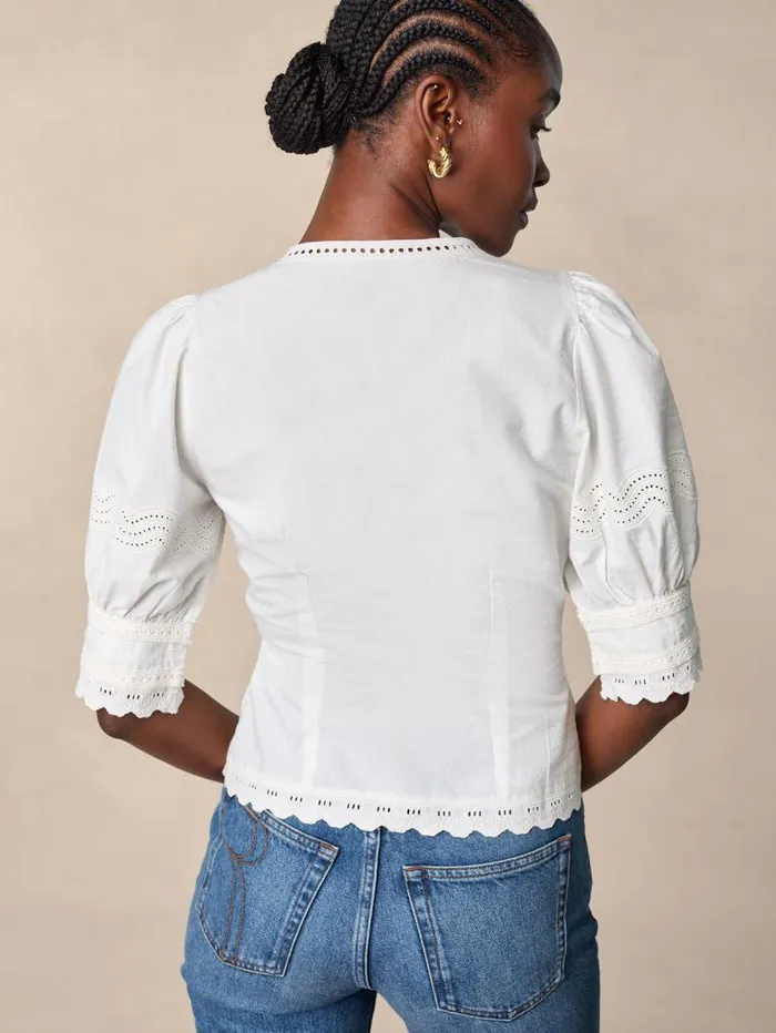 Rouje Tops Women Blondine Top Uni Blanc