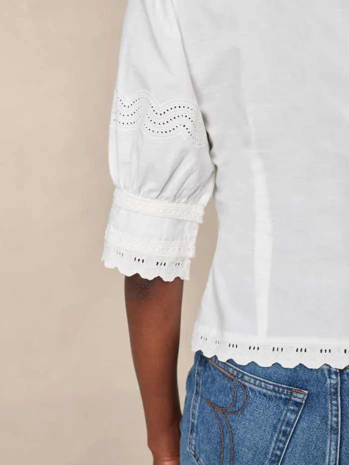 Rouje Tops Women Blondine Top Uni Blanc