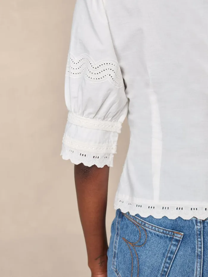 Rouje Tops Women Blondine Top Uni Blanc