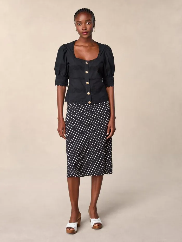 Rouje Tops Women Blondine Top Uni Noir