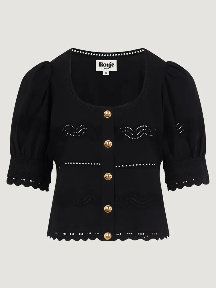 Rouje Tops Women Blondine Top Uni Noir