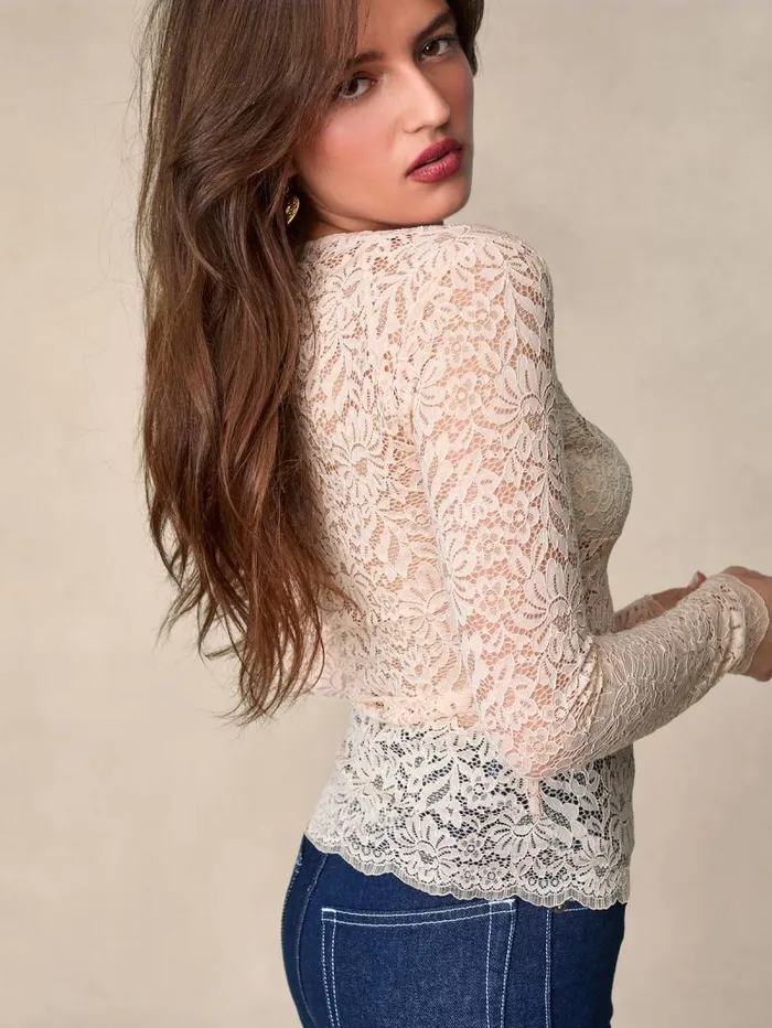 Rouje Tops Women Bonnia Top Dentelle Rosepale