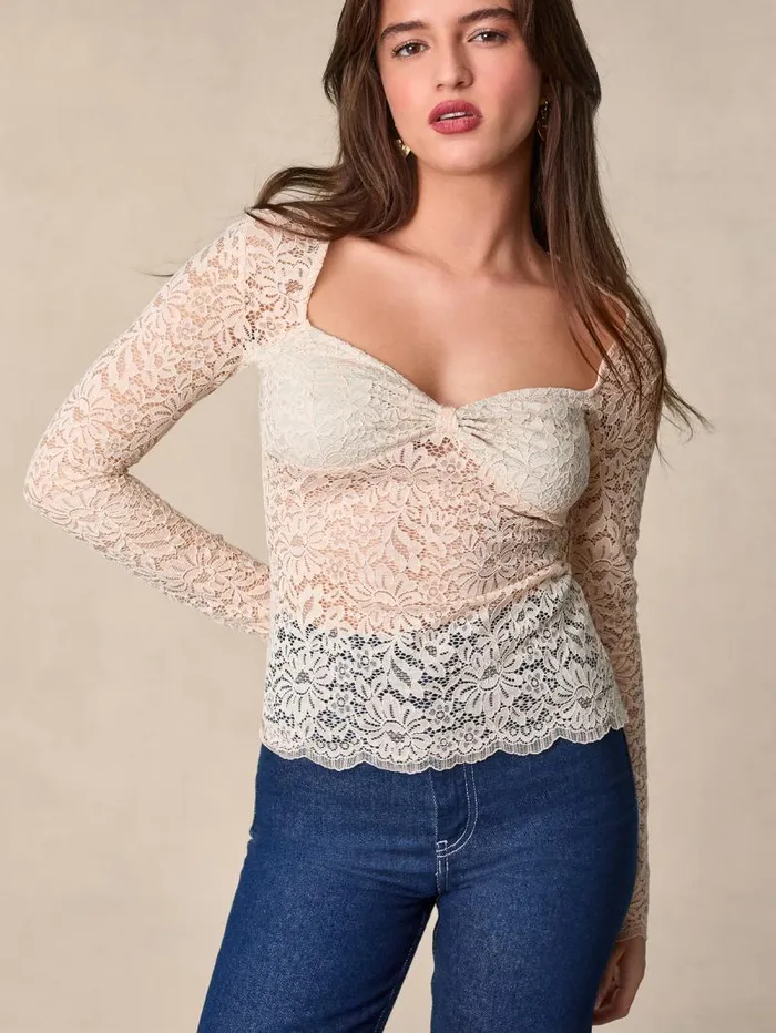 Rouje Tops Women Bonnia Top Dentelle Rosepale