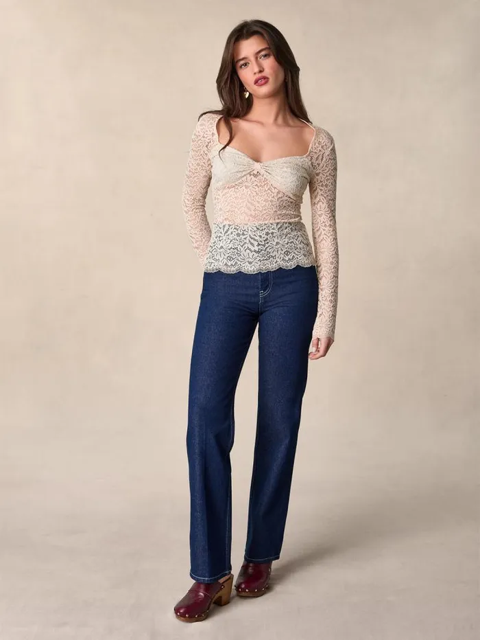 Rouje Tops Women Bonnia Top Dentelle Rosepale