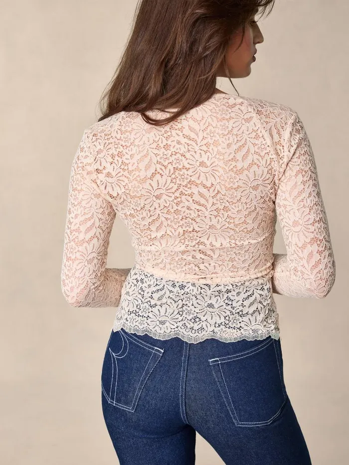 Rouje Tops Women Bonnia Top Dentelle Rosepale