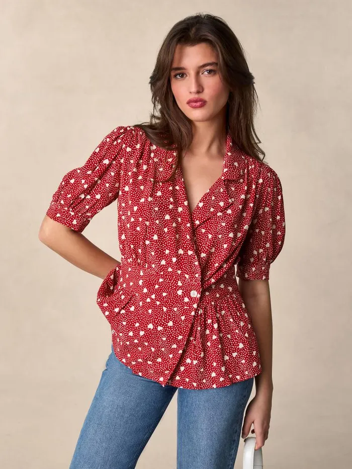Rouje Tops Women Dalia Top Amour Rouge