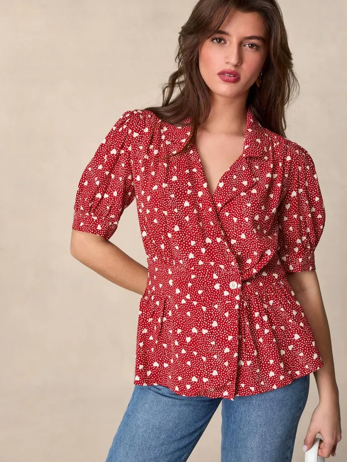 Rouje Tops Women Dalia Top Amour Rouge