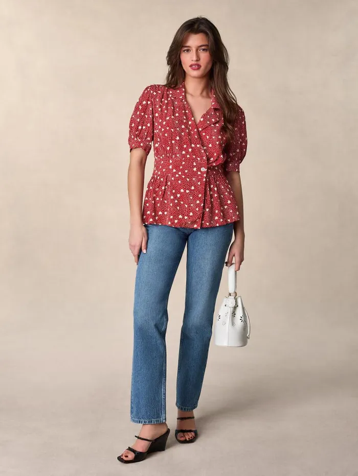 Rouje Tops Women Dalia Top Amour Rouge