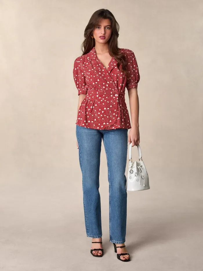 Rouje Tops Women Dalia Top Amour Rouge