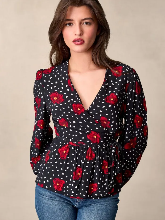 Rouje Tops Women Dolores Top Fleursdete Noir