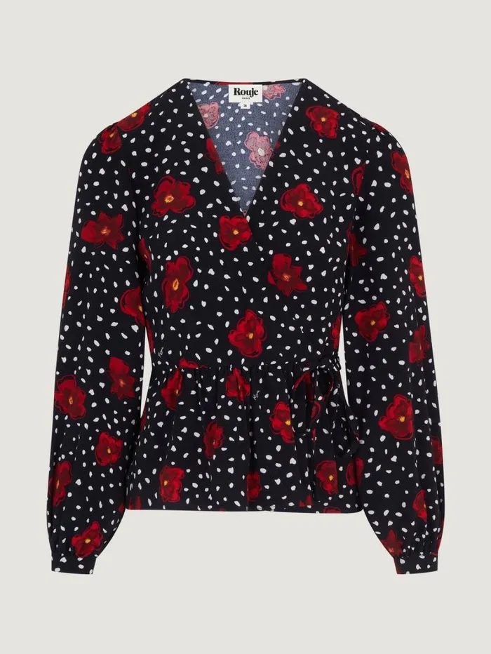 Rouje Tops Women Dolores Top Fleursdete Noir