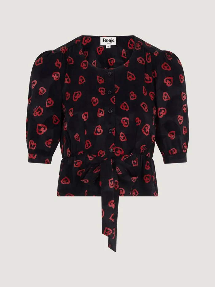 Rouje Tops Women Eleonore Top Coeursalpins Noir