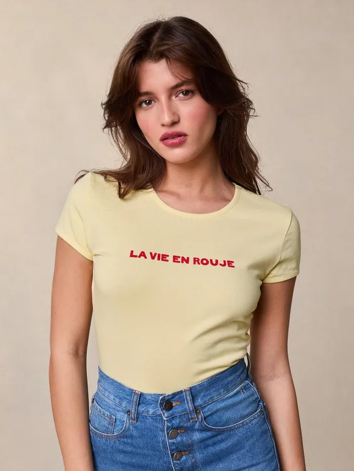 Rouje Tops Women Fergus TShirt Uni Jaune