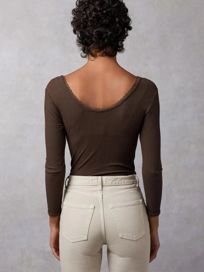 Rouje Tops Women Gio Top Uni Marron Glac