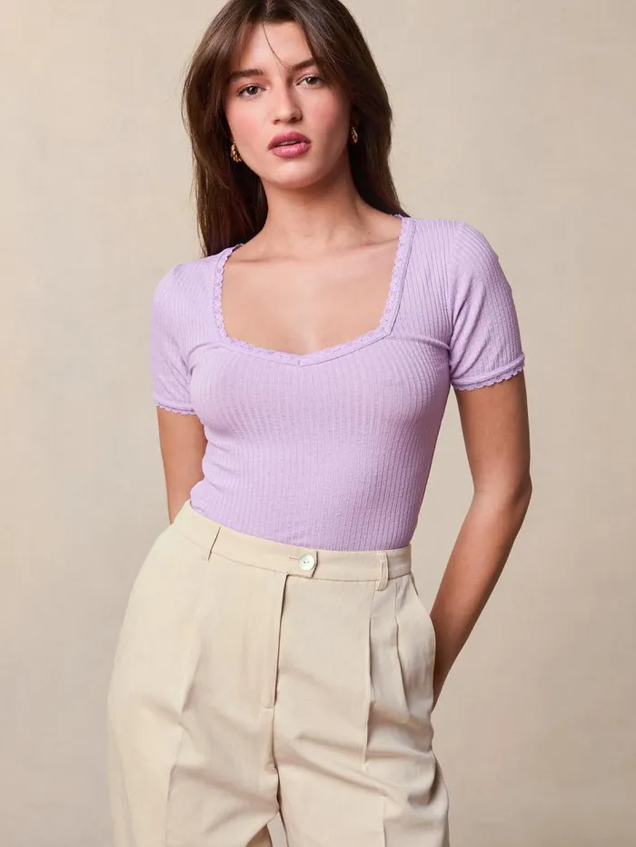 Rouje Tops Women Giuia TShirt Uni Lilas