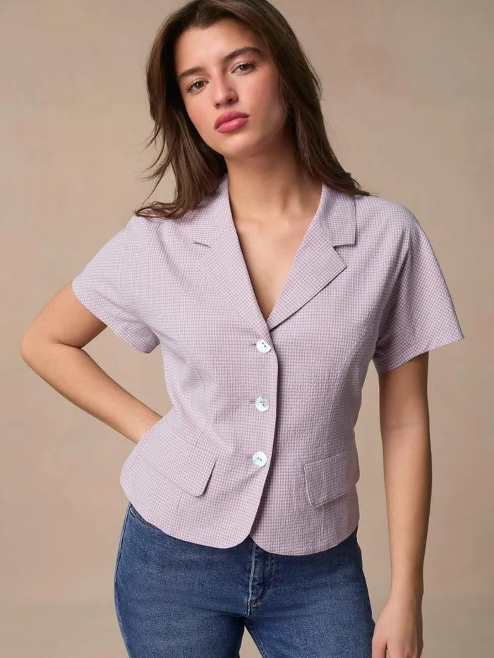 Rouje Tops Women Janelle Top Vichycloquee Lilas