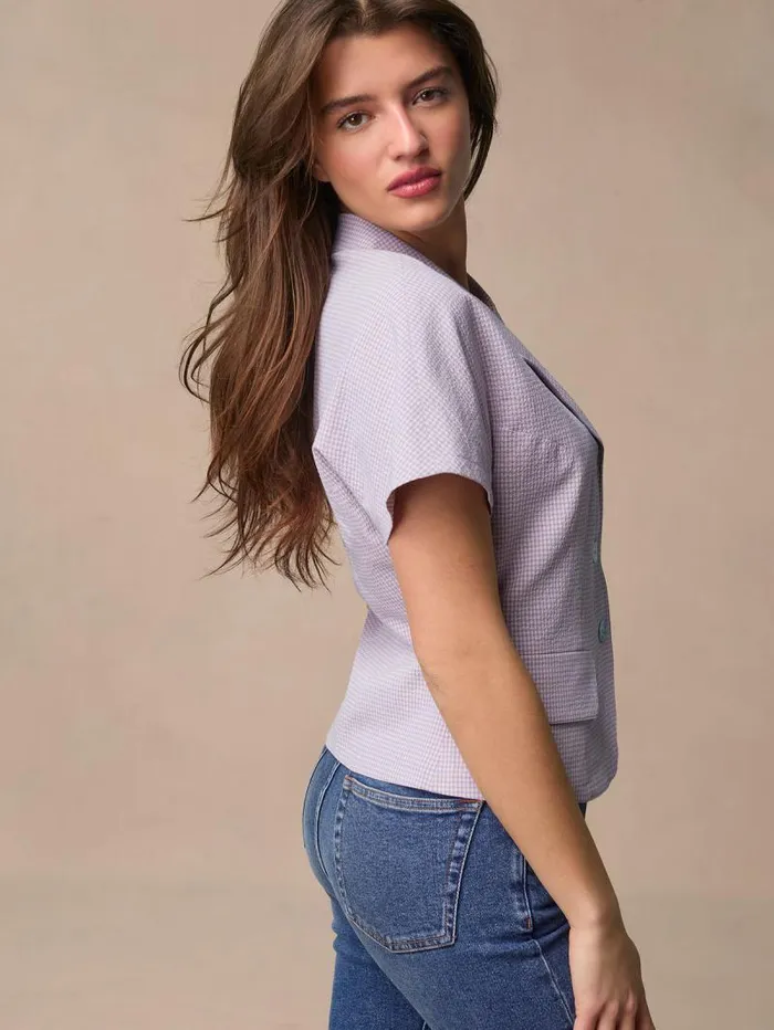 Rouje Tops Women Janelle Top Vichycloquee Lilas