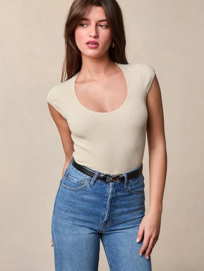 Rouje Tops Women Lamia Top Uni Vanille