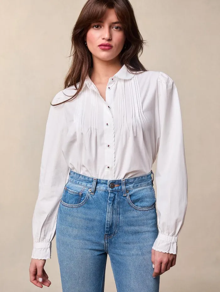 Rouje Tops Women Lola Shirt Ecru