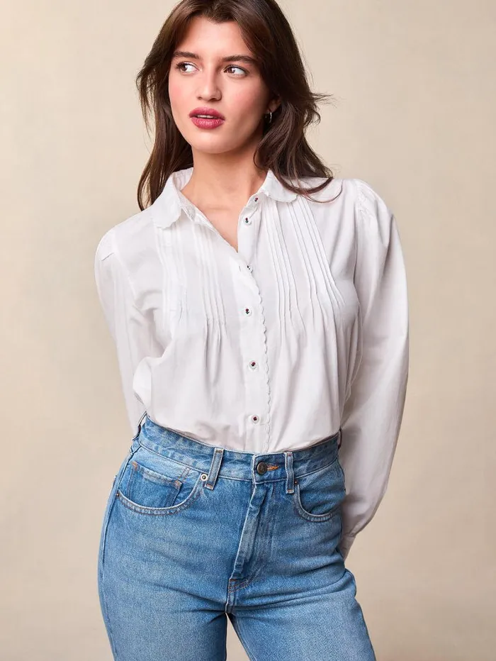 Rouje Tops Women Lola Shirt Ecru