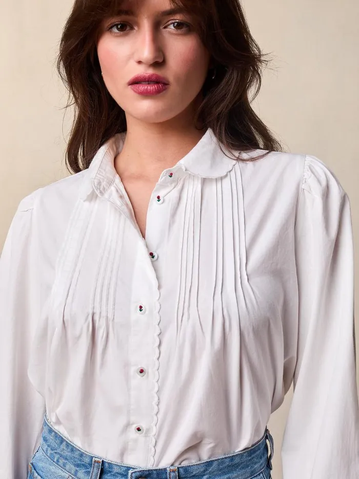 Rouje Tops Women Lola Shirt Ecru