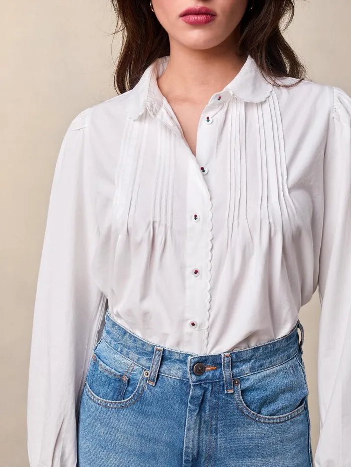Rouje Tops Women Lola Shirt Ecru