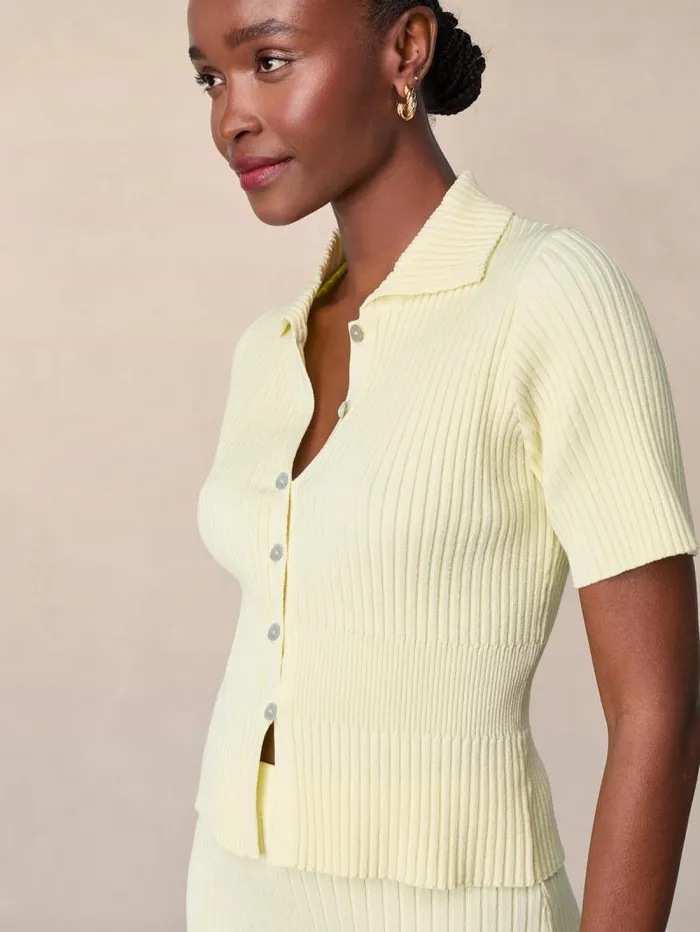 Rouje Tops Women Louisia Cardigan Uni Jaune