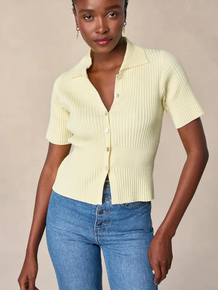 Rouje Tops Women Louisia Cardigan Uni Jaune